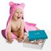 Luxury Hooded Baby Towel and Washcloth Set (Pink)