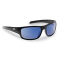 Flying Fisherman 7709BSB Shoal Sunglasses, Matte Black Smoke-Blue Mirror