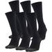 Under Armour Adult Performance Tech Crew Socks, 6-Pairs, Black, Shoe Size: Mens 9-12.5, Womens 11-13