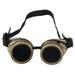 C.F.GOGGLE Steampunk Goggles Welding Vintage Victorian Diffraction Glasses Black Lens