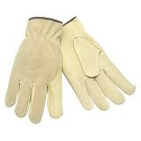 MCR SAFETY 3405M Leather Palm Gloves,Pigskin,M,PR