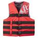 Full Throttle Adult Life Jacket Nylon 2XL-4Xl-Red