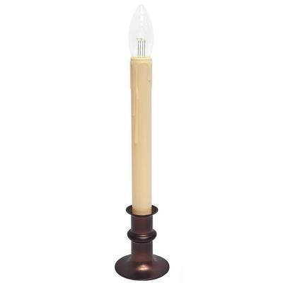 Celestial Lights 96556 - Ivory/Bronze LED Taper Candle with Adjustable Base