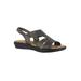 Wide Width Women's Bolt Sandals by Easy Street® in Pewter (Size 9 W)