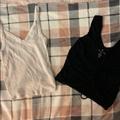 American Eagle Outfitters Tops | 2 Crop Tops From Ae | Color: Black/White | Size: S