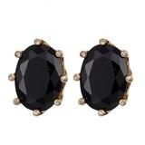 Kate Spade Jewelry | Kate Spade Black Shine On Oval Crystal Earrings | Color: Black | Size: Os