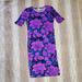 Lularoe Dresses | Lularoe Purple Floral Dress..Size S | Color: Black/Purple | Size: S