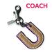 Coach Accessories | Coach Leather Keychain U Green/ Purple | Color: Gold/Green | Size: Os