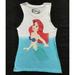 Disney Tops | Ariel Disney The Little Mermaid White Tank Top Xs | Color: Blue/White | Size: Xsj