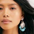 Free People Jewelry | Free People Paradise Earrings | Color: Blue/Silver | Size: Os