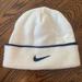 Nike Other | Nike Beanie Off White Color With Navy Blue | Color: Blue/White | Size: Os