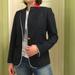 J. Crew Jackets & Coats | Dark Navy Linen Jacket Blazer With White Piping | Color: Blue/White | Size: 6