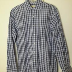 Michael Kors Shirts | Michael Kors Button Down Men's Shirt Size 15.5 | Color: Blue/White | Size: 15.5