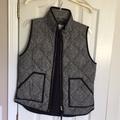 J. Crew Jackets & Coats | Jcrew Quilted Polyester Vest | Color: Black/White | Size: S