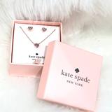 Kate Spade Jewelry | Kate Spade Romantic Heart Necklace & Earrings Set | Color: Pink | Size: Os