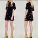 Free People Dresses | Free People Be My Baby Black Floral Velvet Dress | Color: Black | Size: 6