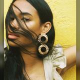 Urban Outfitters Jewelry | Gold Crinkle Earrings | Color: Gold | Size: Os