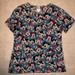 Disney Tops | Disney Minnie And Mickey Scrub Top | Color: Blue/Pink | Size: M