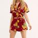 Free People Pants & Jumpsuits | Free People Malibu Romper Floral Short Sleeve | Color: Red/Yellow | Size: Various