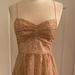 J. Crew Dresses | J.Crew Pleated A-Line Midi Dress In Metallic Lace. | Color: Gold | Size: 0