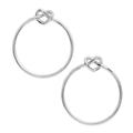 Kate Spade Jewelry | Kate Spade Loves Me Knot Hoop Earrings | Color: Silver | Size: Os