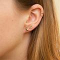 Urban Outfitters Jewelry | Moon Star Studs Double Hoop Earrings Set | Color: Gold | Size: Os
