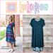 Lularoe Dresses | Lularoe Green & Black Floral Carly Swing Dress | Color: Black/Green | Size: Xs