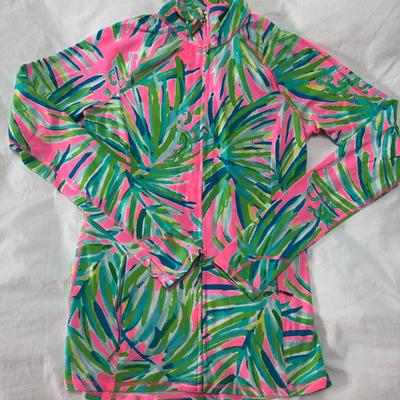Lilly Pulitzer Tops | Lilly Pulitzer Luxletic Popover Xs Nwot | Color: Green/Pink | Size: Xs