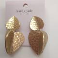 Kate Spade Jewelry | Kate Spade New Gold Textured Hearts Earrings | Color: Gold | Size: 3/4" And 1-1/4" Hearts; 2" Drop