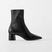 Zara Shoes | Nwot Zara Soft Leather Boots Size 8 (39) | Color: Black | Size: Us 8 (Eu39)