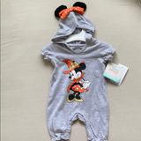 Disney Costumes | Disney Baby Heather Gray Minnie Mouse Hooded | Color: Gray | Size: Nb Size