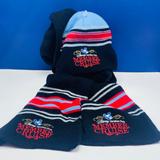 Disney Accessories | Disney Cruise Line Members Only Scarf Beanie Hat | Color: Black/Red | Size: Os