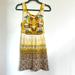 Free People Dresses | Mustard Turquoise Beaded Crocheted Mini Dress | Color: Green/Yellow | Size: S