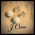 J. Crew Jewelry | J Crew Beaded Drop Earrings. | Color: Gold/White | Size: Os