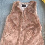 Zara Jackets & Coats | Faux Fur Vest | Color: Pink | Size: 12g