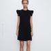 Zara Dresses | Flash Salezara Ruffled Knit Dress | Color: Black | Size: M