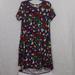 Lularoe Dresses | Lularoe Floral Dress Soft Multi Color Nwot Size M | Color: Black/Red | Size: M