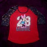 Disney Intimates & Sleepwear | Disney Xl (Juniors) Minnie Mouse Red Pajama Top | Color: Gray/Red | Size: L