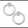 Coach Jewelry | Coach Open Circle Halo Stud Earrings Silver | Color: Silver | Size: Os