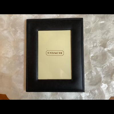 Coach Other | Coach 4”X6” Classic Leather Picture Frame | Color: Black | Size: 8 1/4’l X 6 1/2”W