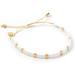 Free People Jewelry | Free People Adjustable Gold And White Bracelet | Color: Gold/White | Size: Os