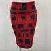 Lularoe Skirts | Lularoe Cassie High And Low Waist A Line Skirt S | Color: Black/Red | Size: S