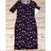 Lularoe Dresses | Lularoe Julia Xs Dress | Color: Black/Blue | Size: Xs