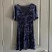 American Eagle Outfitters Dresses | Aeo Crushed Velvet Navy Mini Dress | Color: Blue | Size: Xs