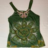 Urban Outfitters Tops | - - $ Urban Outfitters Embroidered Tank Top | Color: Green | Size: M