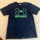 Under Armour Shirts & Tops | Boys Under Armour Short Sleeve Shirt - Size Ymd | Color: Black/Green | Size: Mb