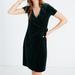 Madewell Dresses | Madewell Velvet Wrap Dress Nwt | Color: Green | Size: Xs