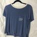 American Eagle Outfitters Tops | Blue American Eagle Soft & Sexy Top | Color: Blue/White | Size: M