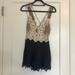 Free People Dresses | Free People Lace Romper With Pockets | Color: Blue/Cream | Size: 4