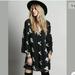 Free People Dresses | Free People Emma Embroidered Black Swing Dress | Color: Black/White | Size: S
